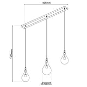 Handcrafted Luxury Pendant Light in Black Smoke Glass Design