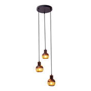 Handcrafted Luxury Pendant Light in Black and Gold Finish