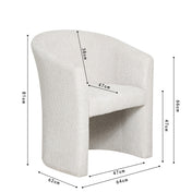 Fauteuil Charly bouclé zand