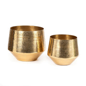 Handmade Brass Hammered Planter - Timeless Artisan Design