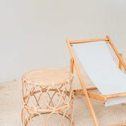 Luxury Handmade Rattan Side Table - Timeless Artisan Design