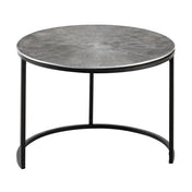 Calvera silver aluminium side table set