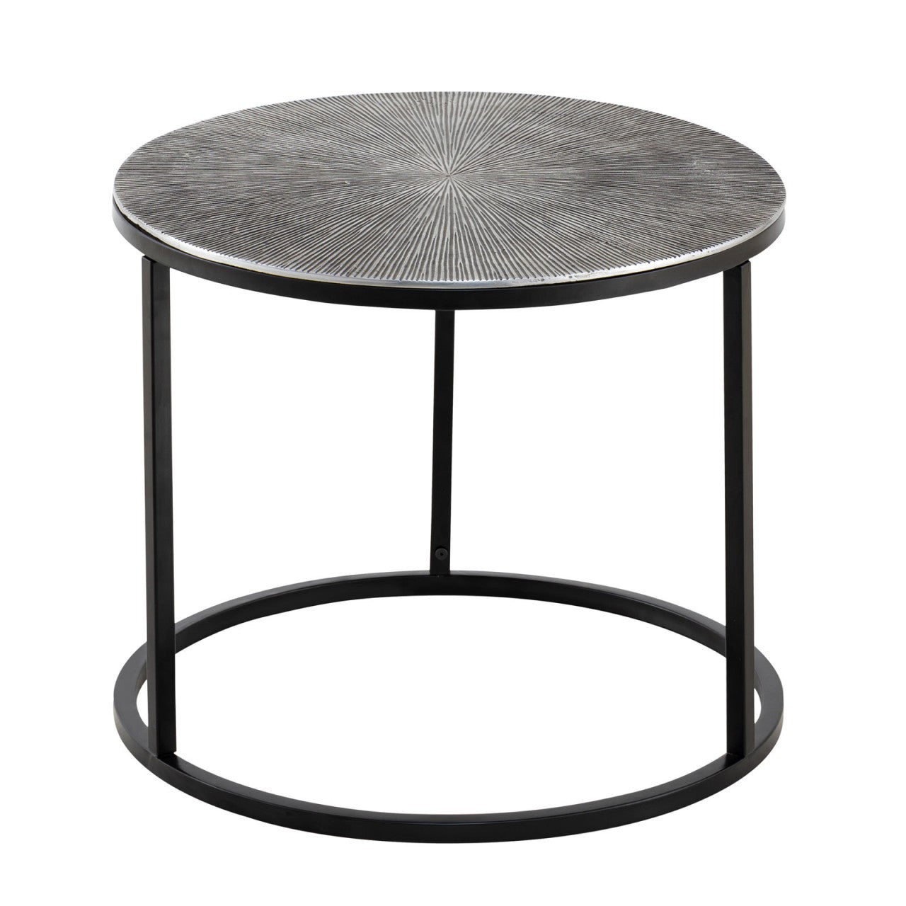 Calvera silver aluminium side table set