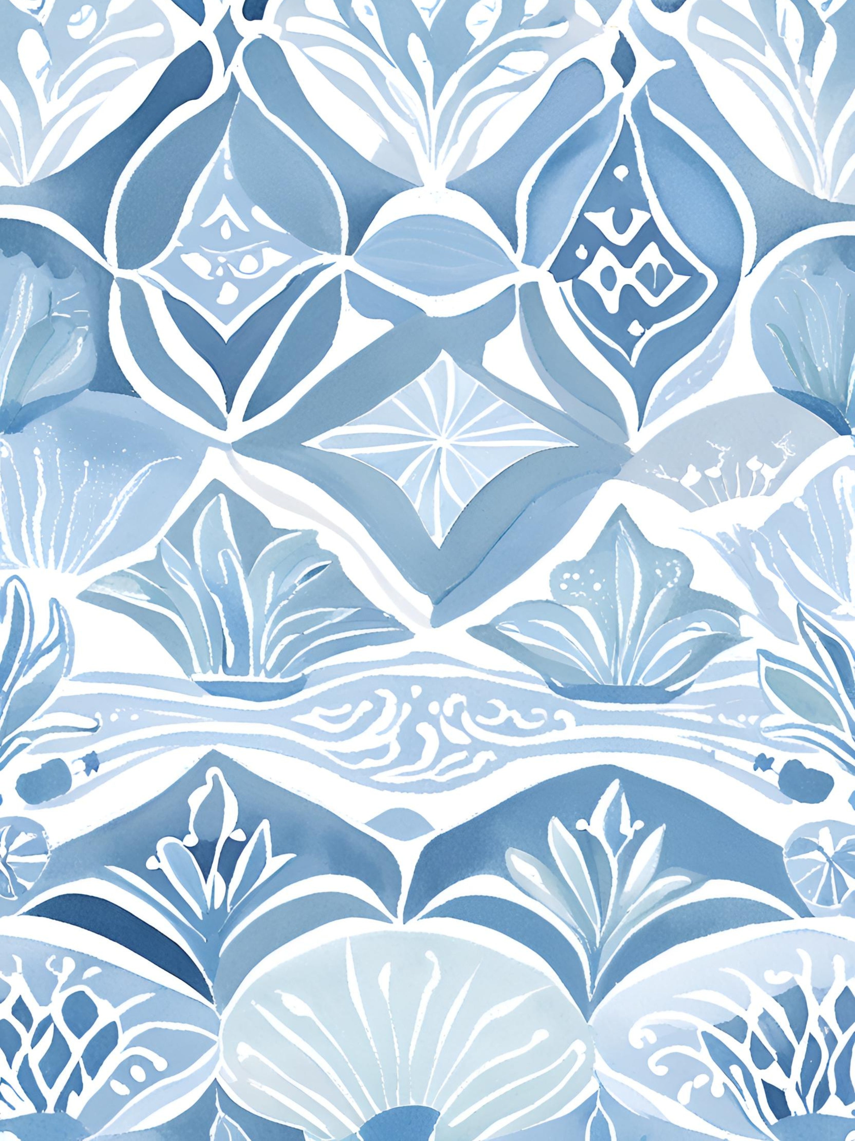 Turquoise Floral Modern Calm