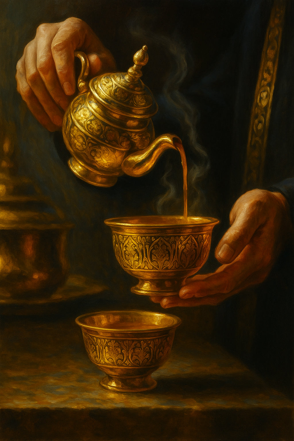 Golden Tea Calm Realism