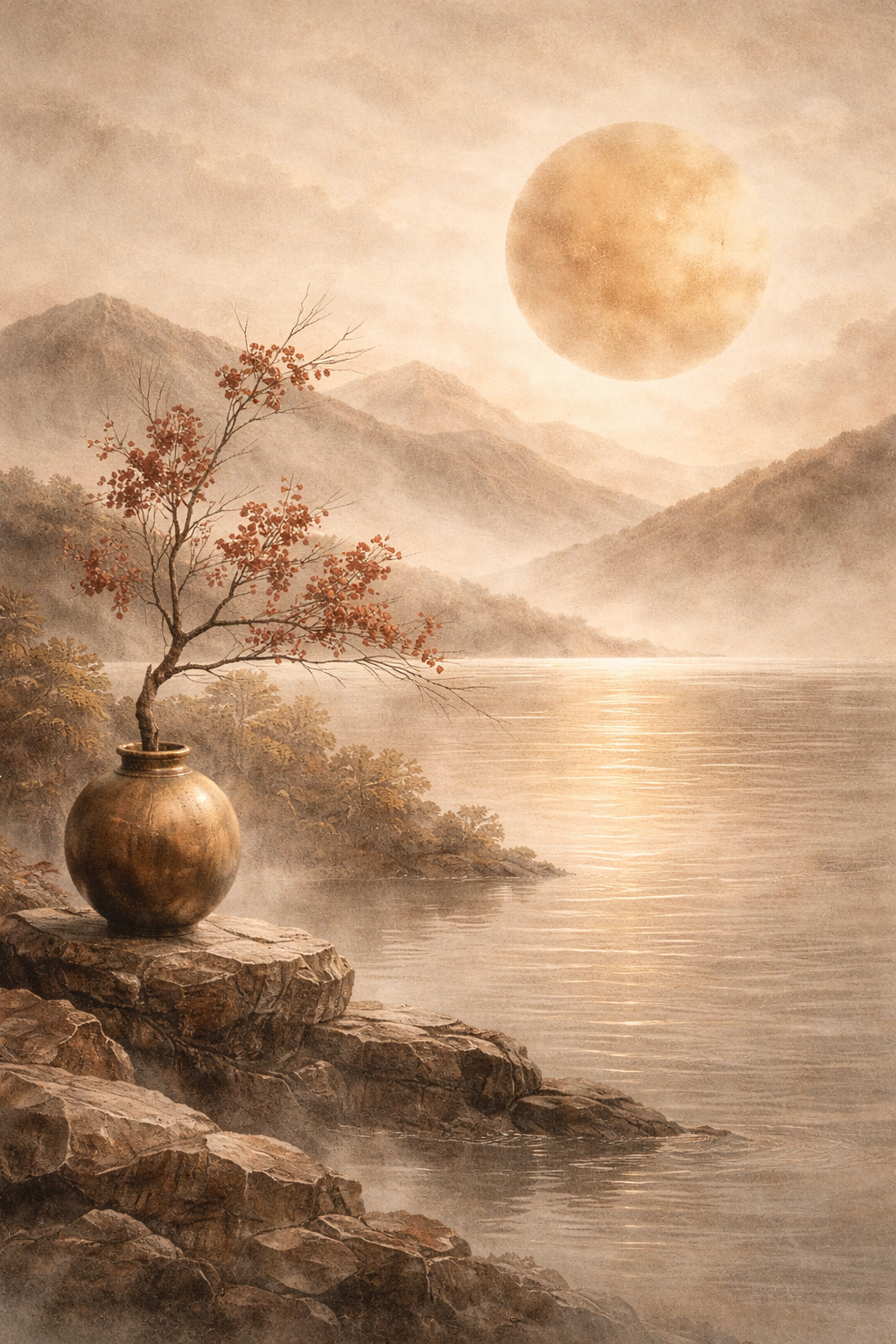 Sunlit Blossom Landscape