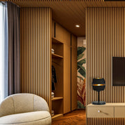 LUNOR Black Gold Table Lamp