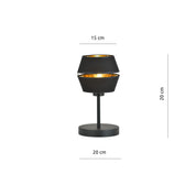 LUNOR Black Gold Table Lamp