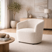 Lunaro naturel bouclé fauteuil