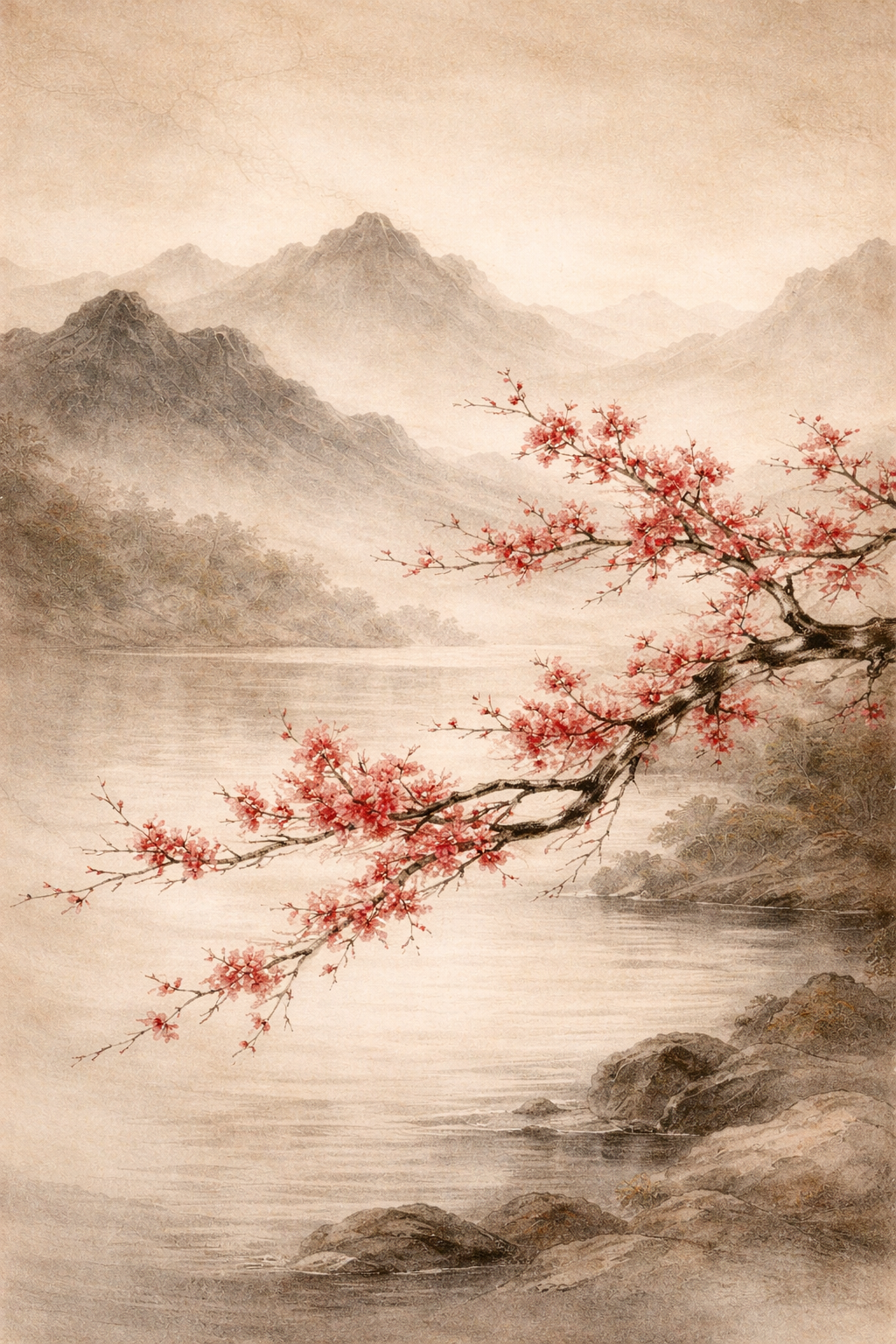 Blossoms in Mist