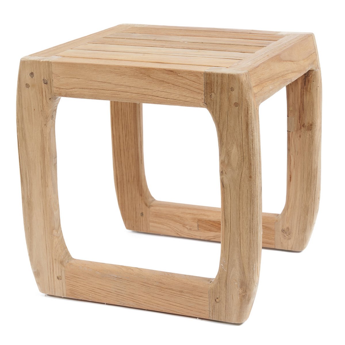 Symi reclaimed teak stool
