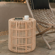 Timeless Handmade Rattan Side Table - Artisan Crafted Luxury