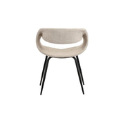Elegant Hand-Finished Beige Whale Chairs in Organic Minimalism