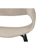 Elegant Hand-Finished Beige Whale Chairs in Organic Minimalism