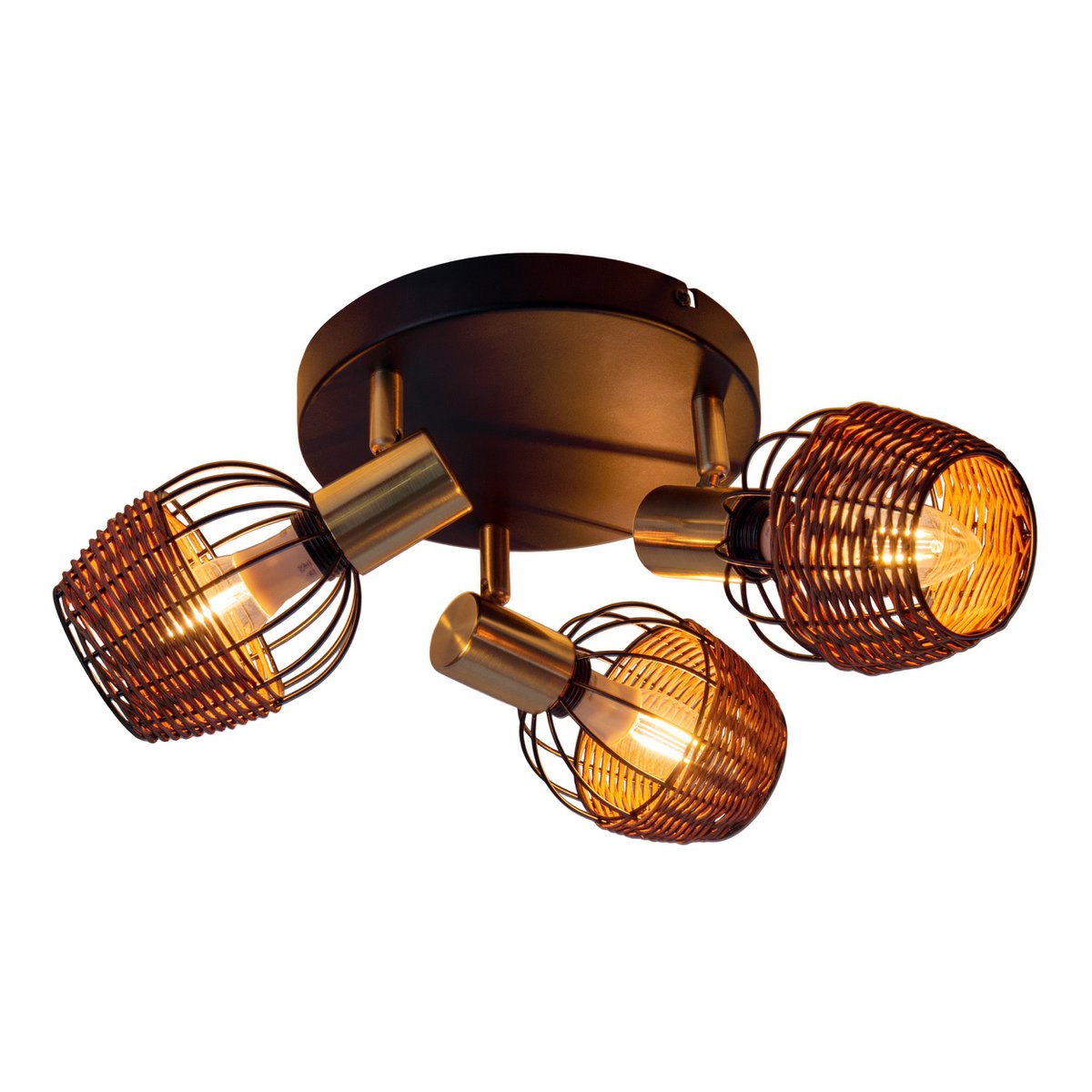 Luxury Handmade Artisan Ceiling Rondel in Black and Gold