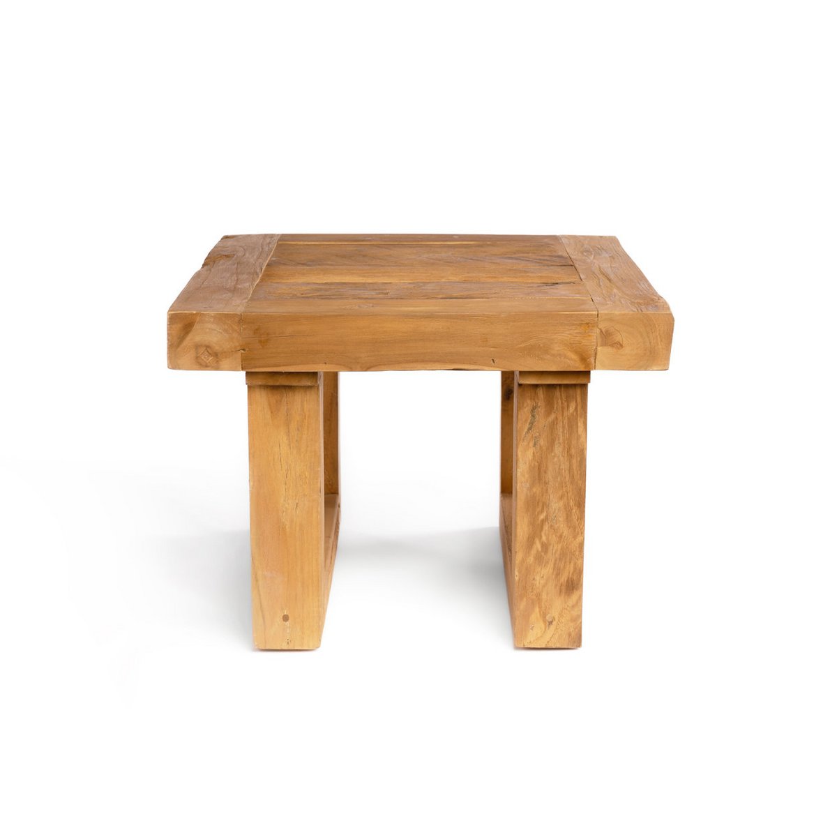 Handcrafted Reclaimed Teak Side Table - Timeless Artisan Design