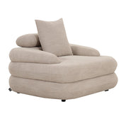 Timeless Handmade Lounge Chair in Premium Beige Natural Design
