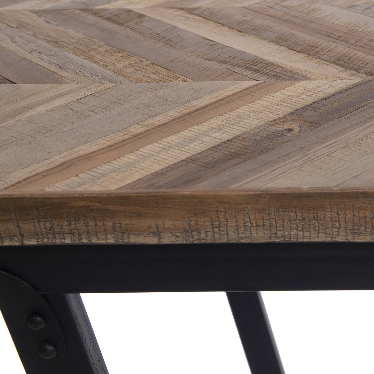 Handcrafted Artisan Herringbone Bench in Premium Natural Design