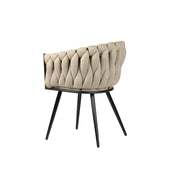 Sculptural Beige Wave Chairs, Hand-Finished Artisanal Design