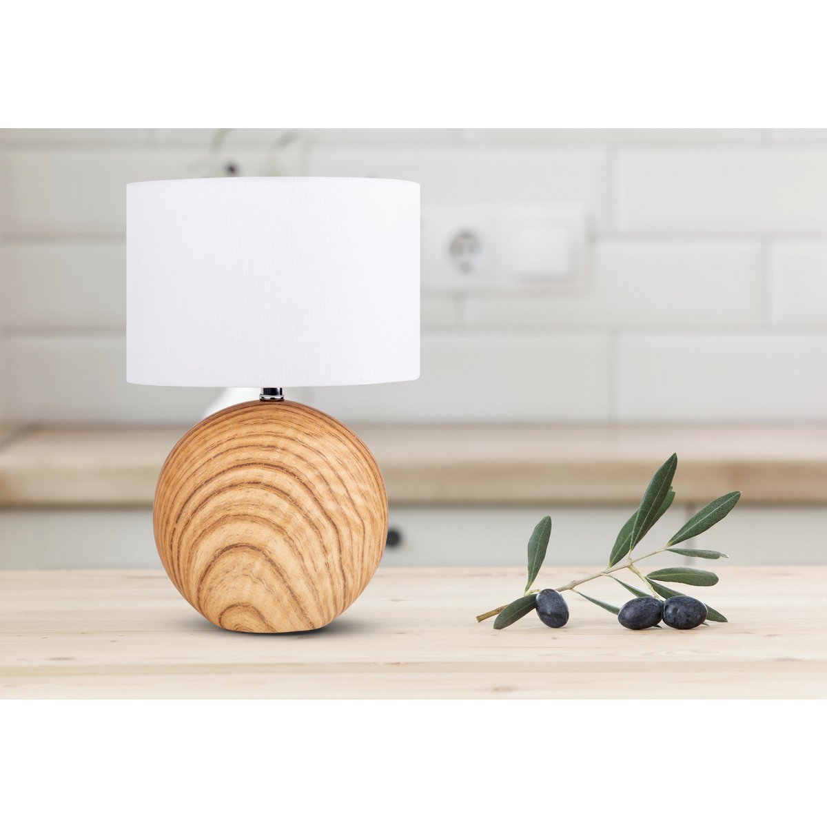 Handcrafted Luxury Ceramic Table Lamp with Natural Fabric Shade