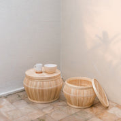 Handcrafted Bamboo Side Table - A Timeless Luxury Statement