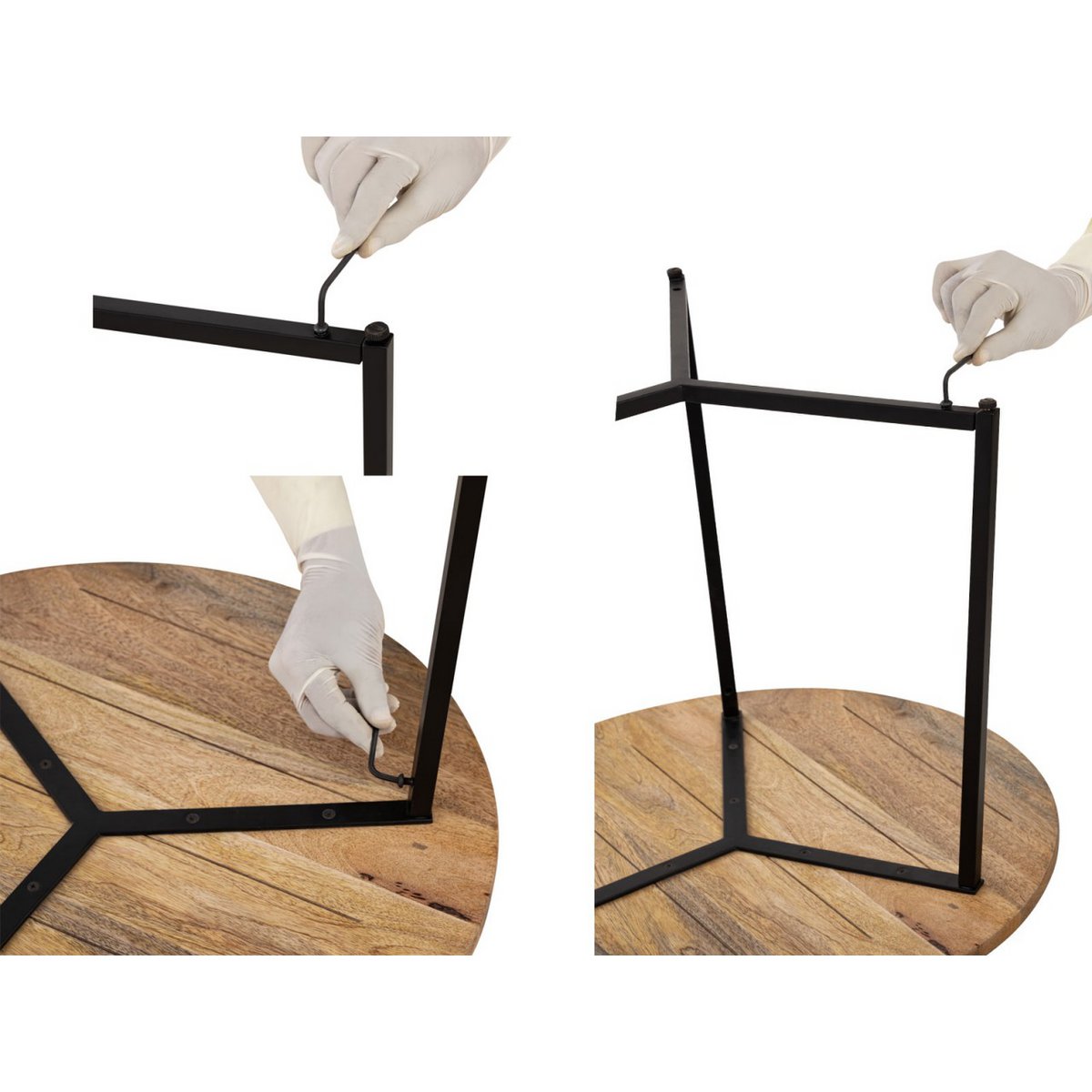 Artisan Curated Luxury Round Side Table in Solid Wood Design