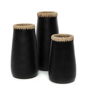 Timeless Artisan Crafted Black Natural Vase - Luxury Design