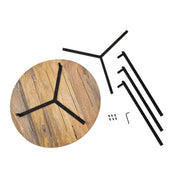 Artisan Curated Luxury Round Side Table in Solid Wood Design