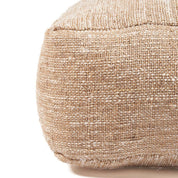 Comfy beige cotton pouf