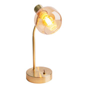 Amber glass table lamp