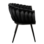Elegant Black Wave Chairs - Hand-Finished, Artisanal Craftsmanship