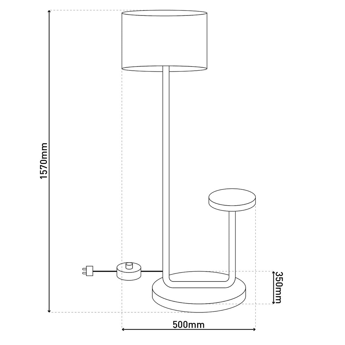 Timeless Artisan Standing Lamp with Curated Black Metal Design